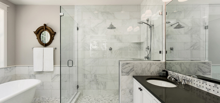 bathroom shower door installation in Kentfield